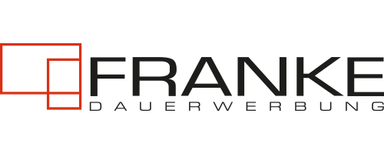 Franke Dauerwerbung GmbH & Co. KG Red rectangular logo with three nested rectangles on the left and the text 'FRANKE DAUERWERBUNG' on the right.