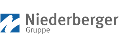 NIEDERBERGER Gruppe Verwaltungs-GmbH Blue square with a white stylized 'N' on the left, 'Niederberger Gruppe' text in gray on the right.