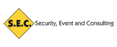 S.E.C. GmbH & Co. KG Yellow diamond-shaped symbol with black letters 'S.E.C.' next to the text 'Security, Event and Consulting'.